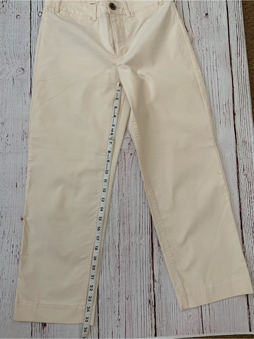 Old Navy Women’s Classic Straight-Leg Pants in Cream Size 4